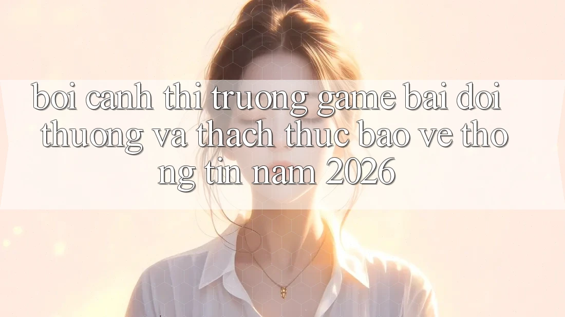 Bối Cảnh Thị Trường Game Bài Đổi Thưởng Và Thách Thức Bảo vệ thông tin Năm 2026